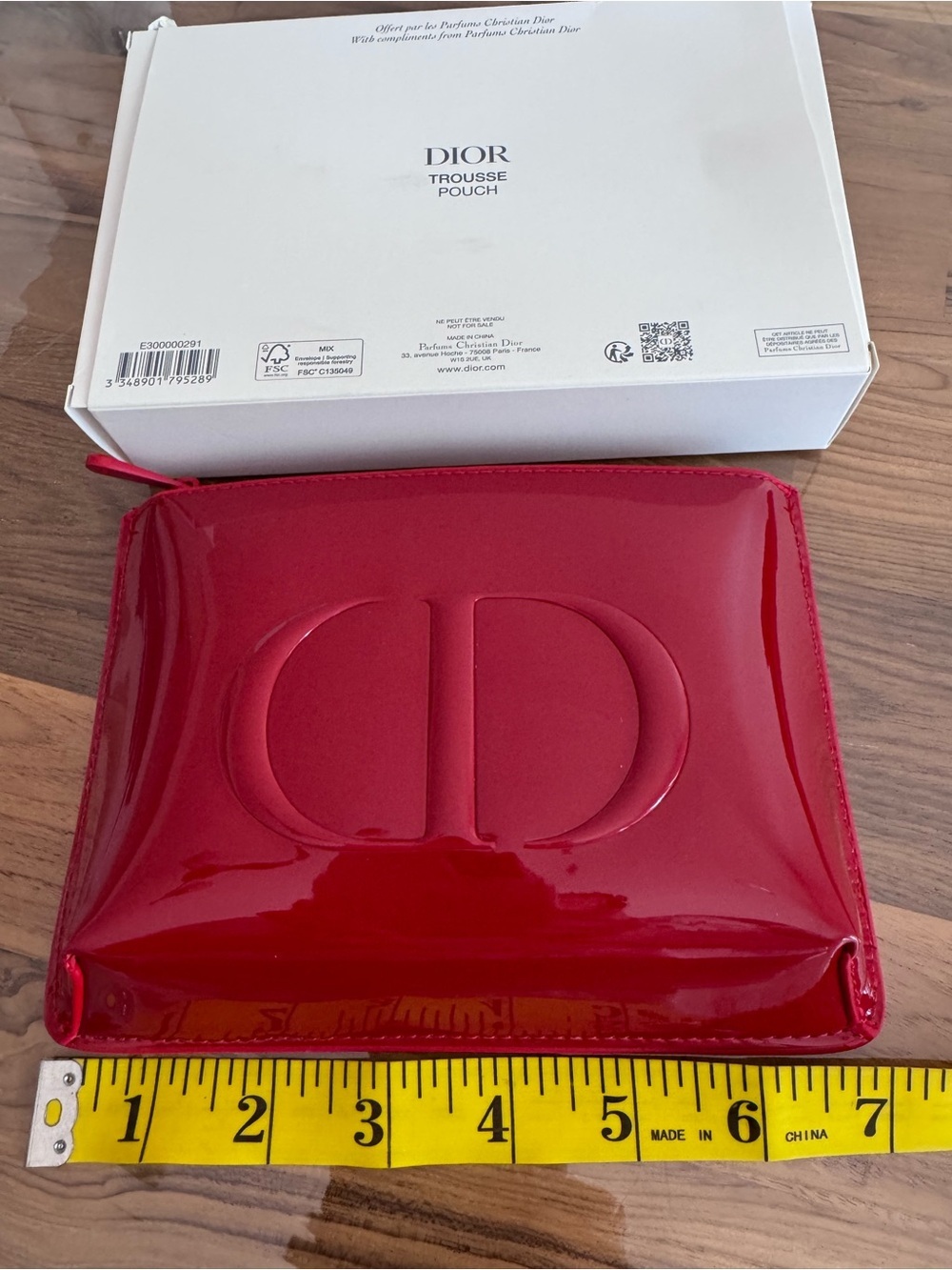 GWP Dior Glossy Patent CD Pouch in Cherry Red - Picture 3 of 5